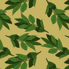 pattern of green leaves