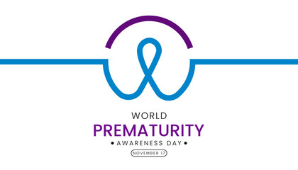 Prematurity awareness month is observed every year in November, Premature birth is when a baby is born too early, before 37 weeks of pregnancy have been completed. Vector illustration