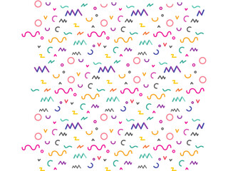 An Imaginative Children's Art Background for Educational and Trendy Designs, Featuring Playful Geometric Elements. A Charming Wallpaper Texture with a Childlike Appeal.