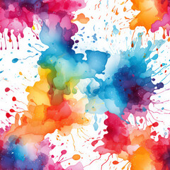 Seamless watercolor abstract splashes background,pattern ai  generative