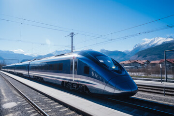 Naklejka premium Futuristic Rail Travel Technology