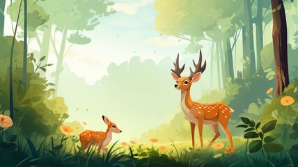 deer in the woods generated by AI