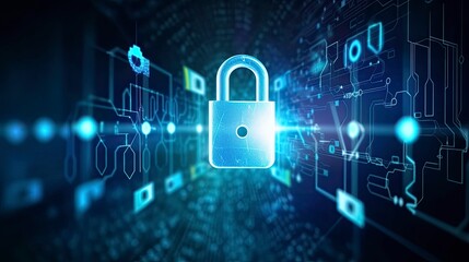 Cybersecurity privacy protection concept.