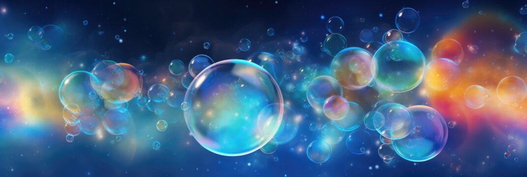 Soap bubbles colorful background