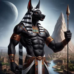 Foto op Canvas Anubis, the Egyptian god with the head of a dog © pla2u