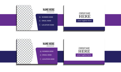 4 business card simple design 