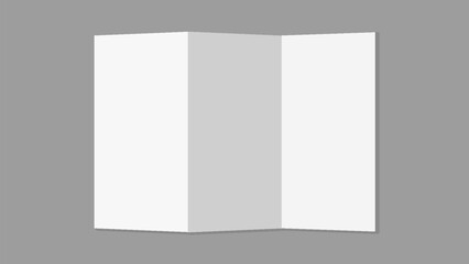 Vector layout of a free trifold template brochure, perfect for your creative projects. Trifold template brochures on gray background