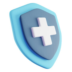 Obraz premium 3D Illustration of Blue Medical Insurance