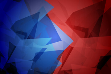 Blue And Red Geometric Shape Pattern. Abstract Background. Technology Banner Wallpaper. Vector