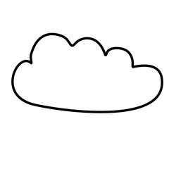 cloud cartoon line art vector