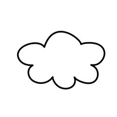 cloud cartoon line art vector