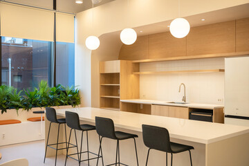 modern kitchen interior with kitchen