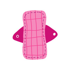 the concept of reusable menstrual pads. vector illustration in flat style.