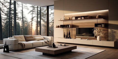 Fototapeta na wymiar Minimalistic Lifestyle. Clean, organized living space that reflects a minimalist lifestyle