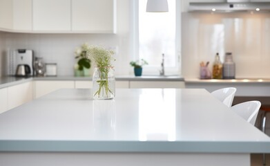 Empty Kitchen Scene created with Generative AI Technology, ai, generative