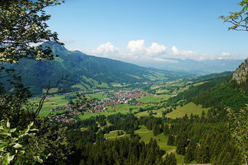 A panorama of Bad Hindelang, Bavaria, Germany