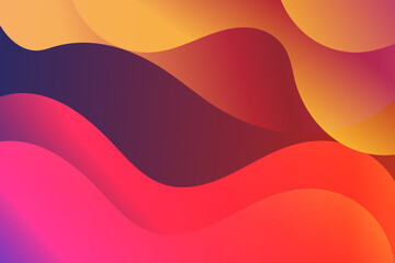 Vector abstract wave colorful wave landing page flat background vector design	 - obrazy, fototapety, plakaty