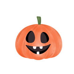 Ghost Pumpkin, Witch Pumpkin, yellow-orange for Halloween.