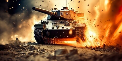 A Close Up Look at the Power and Destruction of a World War II Tank Firing Shell.