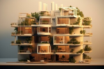 residential building. Generative AI
