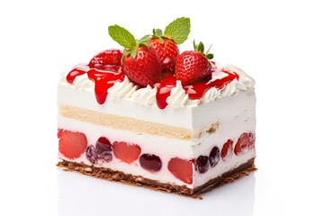 Cake isolated on white background.