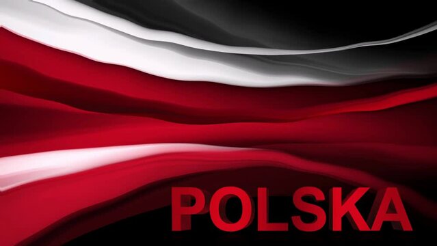 Polska biało czerwone flaga 