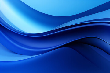 Fototapeta premium Abstract blue line wave curve shape wallpaper background. Modern flowing curves graphic