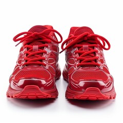 pair of red shoes  on  white background
 generated by AI