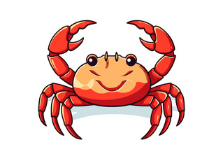 Doodle Chesapeake Bay crab, cartoon sticker, sketch, vector, Illustration, minimalistic