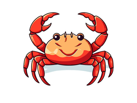 Doodle Chesapeake Bay crab, cartoon sticker, sketch, vector, Illustration, minimalistic