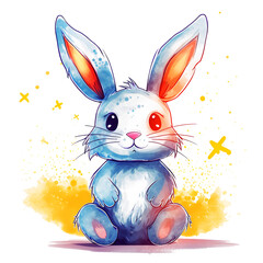 Cute rabbit cartoon  illustration