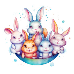 Cute rabbit cartoon  illustration
