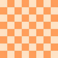 Color coral squares in a checkerboard pattern. Abstract background.Checkerboard, chessboard, seamless pattern. - 664509486