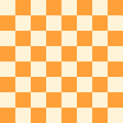 Color yellow squares in a checkerboard pattern. Abstract background.Checkerboard, chessboard, seamless pattern.