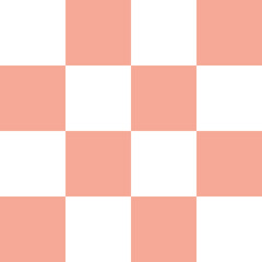 Color coral squares in a checkerboard pattern. Abstract background.Checkerboard, chessboard, seamless pattern. - 664509841