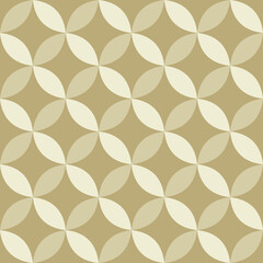 Fototapeta premium Seamless overlapping green pattern illustration
