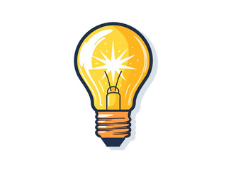 Doodle Solar-powered light bulb, cartoon sticker, sketch, vector, Illustration, minimalistic