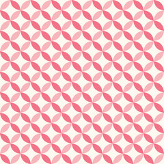 Seamless overlapping coral circle pattern illustration