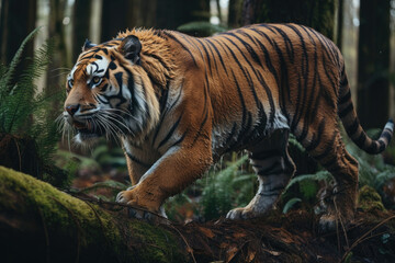 Fototapeta na wymiar Ussuri tiger in the wild