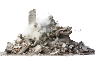 Fotobehang Building Demolish Material Isolated on Transparent Background PNG. © Haider