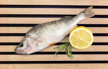 Fresh tasty fish dish with herbs