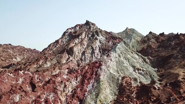 Beautiful nature. Desert. Beautiful desert landscape. Ecological environment. Drought. Problems with water. Global warming. The Lut Desert. Iran. Aerial view.