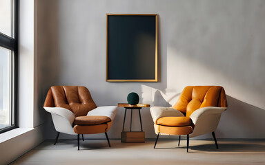 modern living room, room, interior, ai generated 