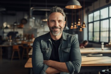 Obraz premium Middle aged interior designer in a office