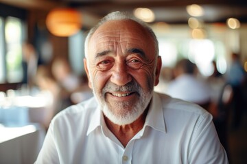 Obraz premium Portrait of a smiling elderly man in the nursing home