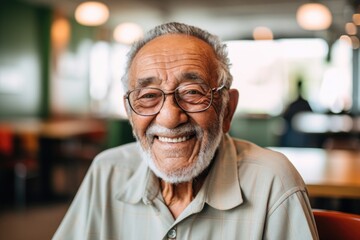 Fototapeta premium Portrait of a smiling elderly man in the nursing home