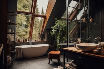 Sleek Urban Oasis: Modern Apartment Bathroom