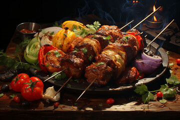 Embark on a gastronomic adventure with these delectable shashlik skewers