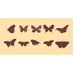 Vintage Butterfly Shape