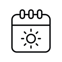 Summer Season icon isolate white background vector stock illustration